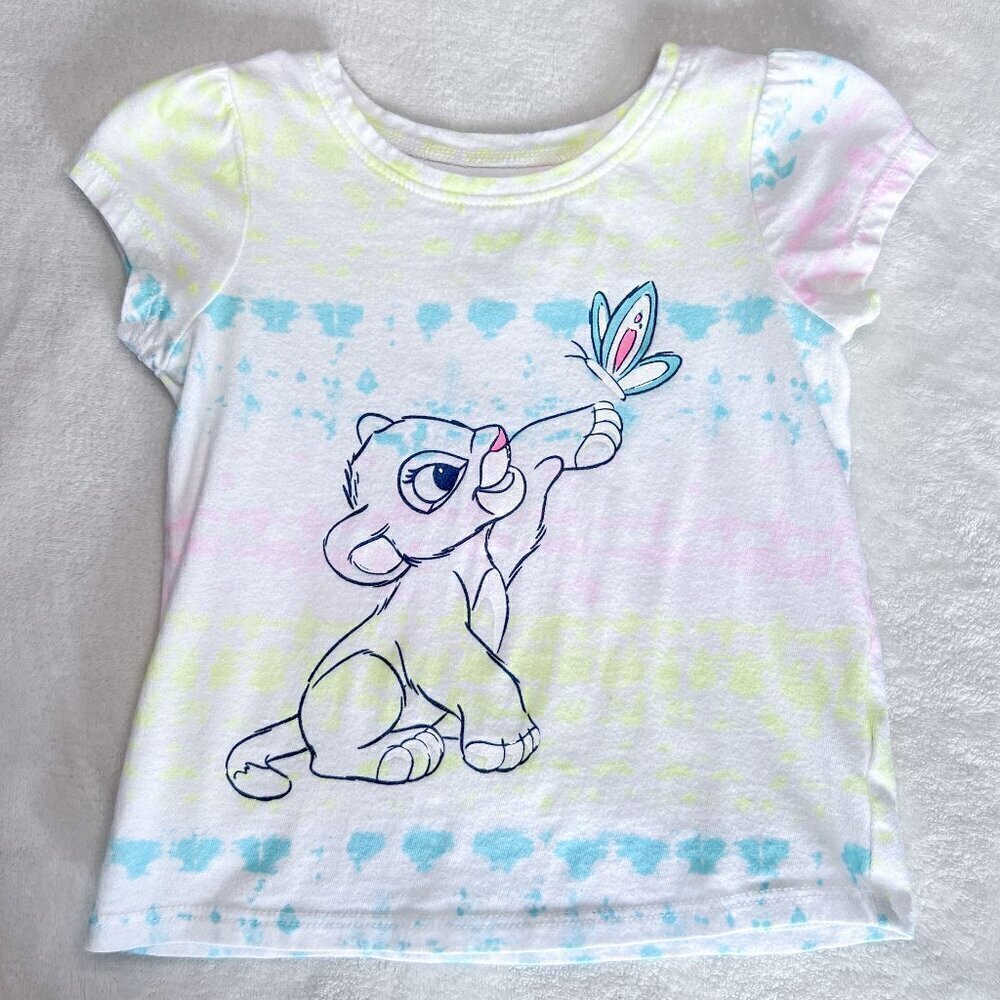 Disney Baby Girls Tee Shirt | 18 Months | Lion King Nala Graphic | Tie Dye